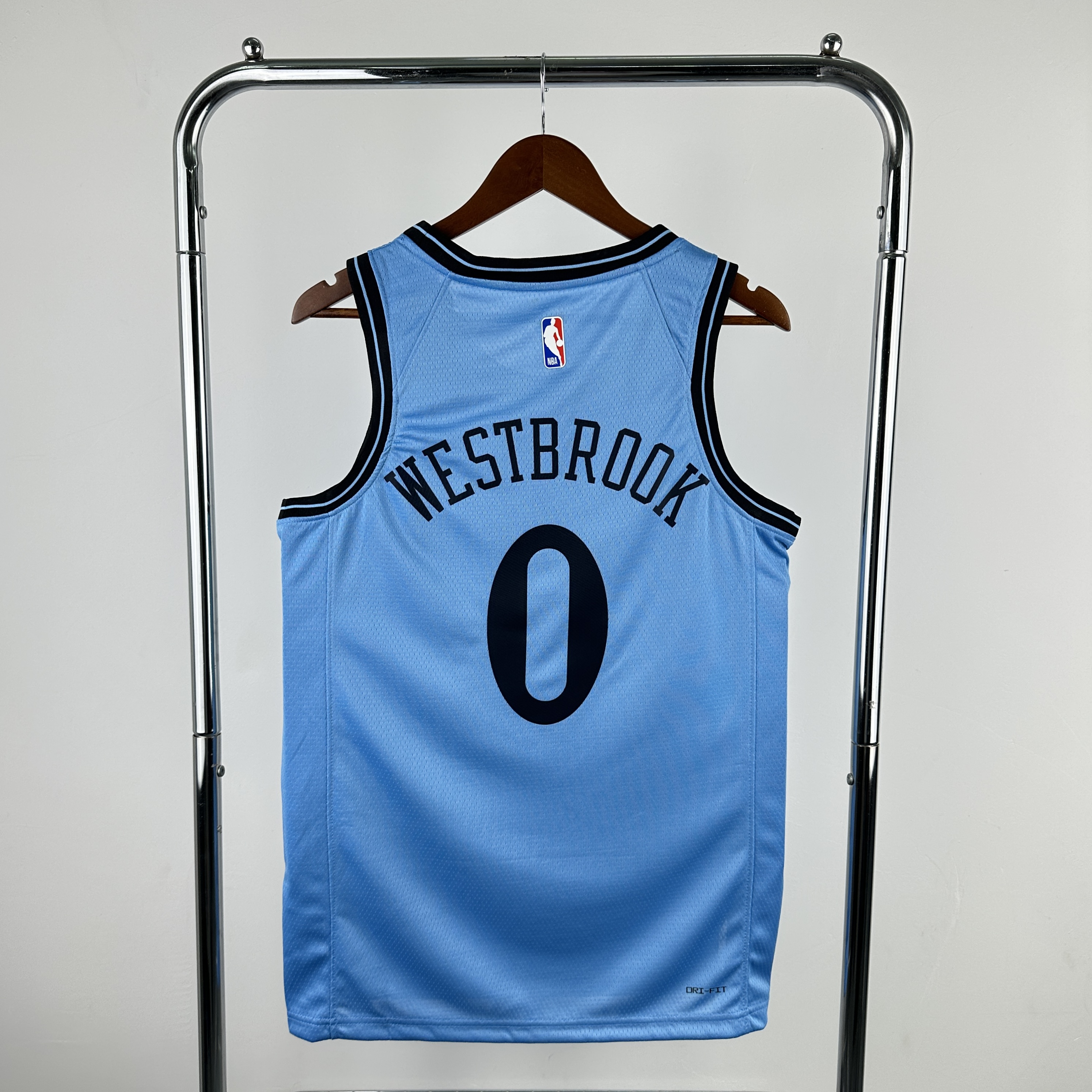 Men Los Angeles Clippers #0 Westbrook Light Blue City Edition Season Nike 2025 NBA Jersey->dallas mavericks->NBA Jersey